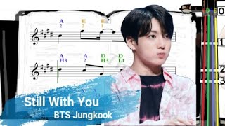 Still With You | BTS Jungkook | Violin SHEET MUSIC [With Fingerings] | 방탄소년단 정국 [Level 5]