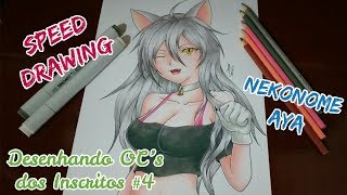 Speed Drawing - Nekonome Aya (Desenhando OC's Dos Inscritos #4)