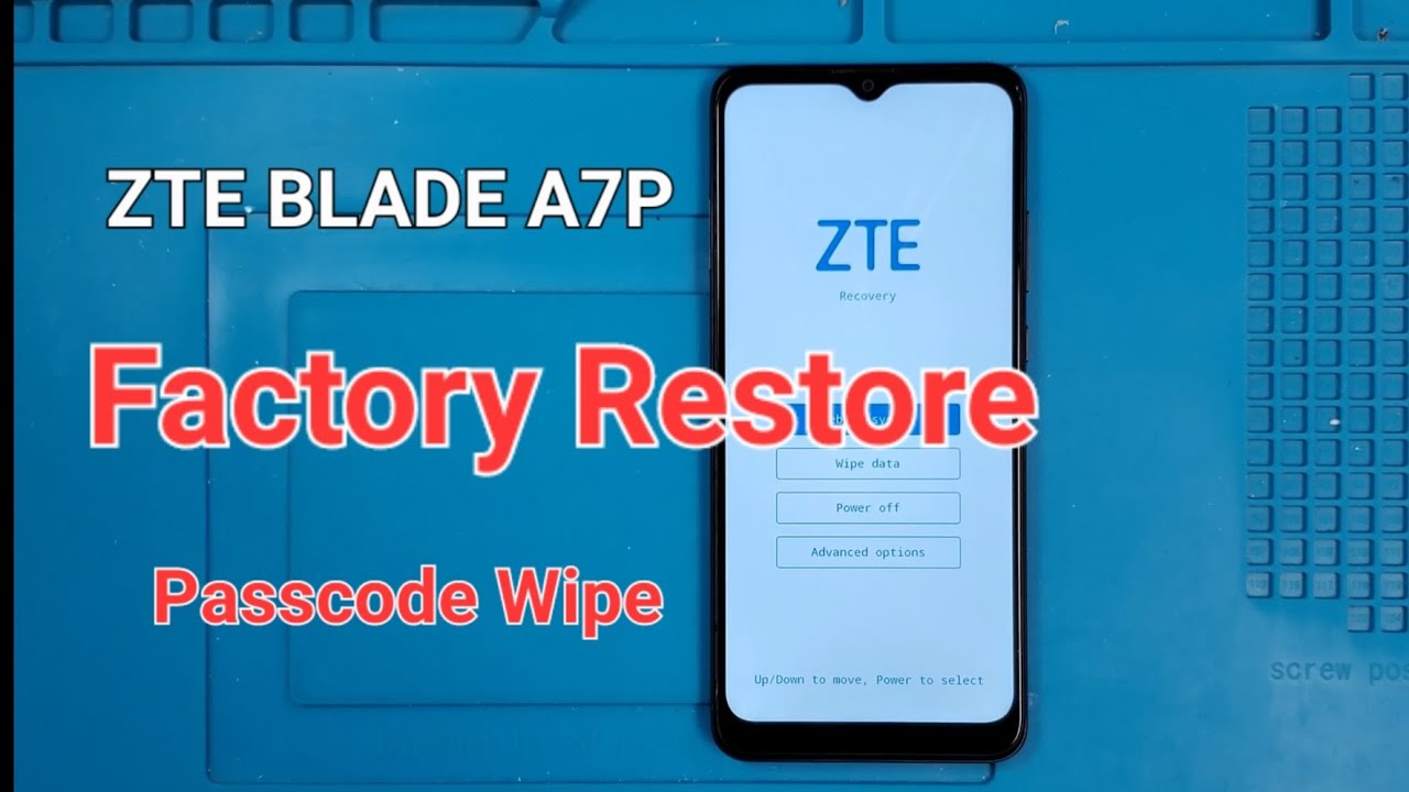 ZTE Blade Passcode Bypass. Factory Restore Tutorial. - YouTube