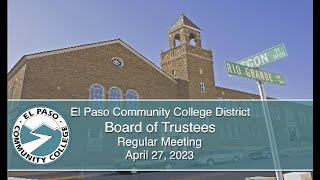 EPCC Regular Board Meeting: April 27, 2023