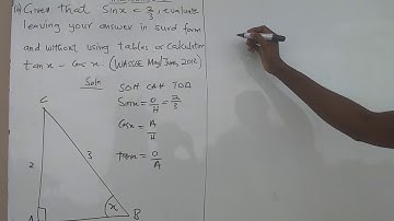 WASSCE 2012 Q1b (Trigonometry)