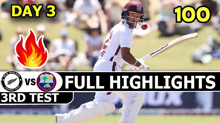 West Indies Vs New Zealand Full Highlights 3rd Test Match Day 3 | Wi Vs Nz Highlights