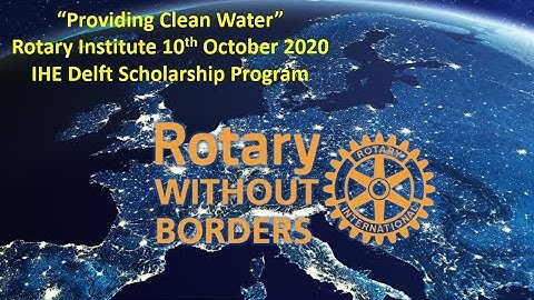 Rotary Institute - IHE Delft partnership