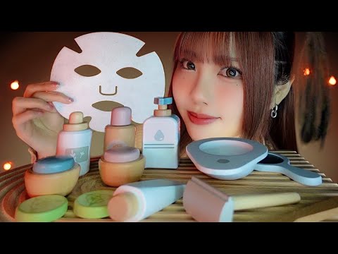 【ASMR】木のおもちゃでスパロールプレイ💆‍♀️🌳(地声)