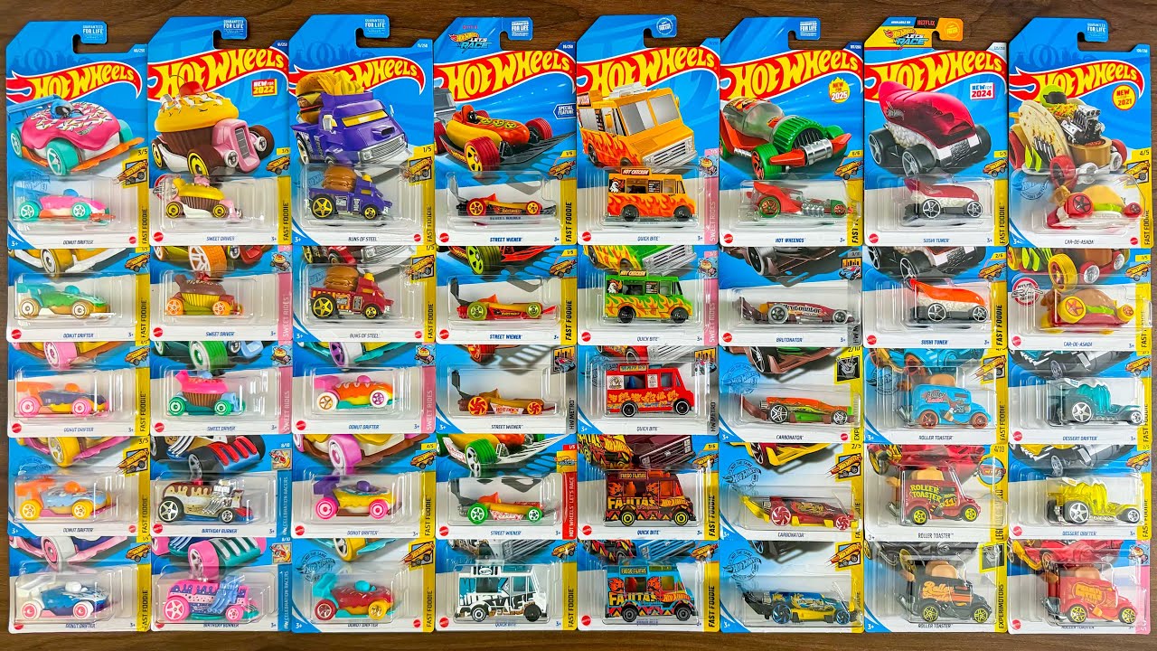 Открываем 40 машинок Hot Wheels Fast Foodie!