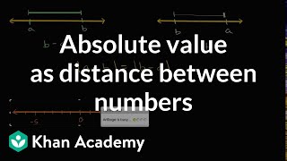 Absolute value as distance between numbers | 7th grade | Khan Academy