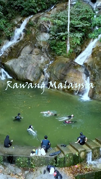 Rawang waterfall Malaysia😍 #malaysia #rawang #khanching #travel #dronephotography #waterfall