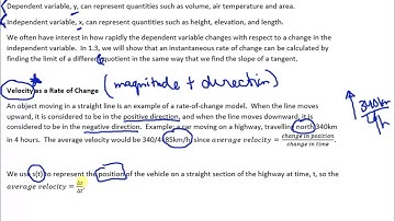 MCV4U 1.3 Rate of Change Video 1