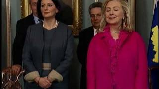 Secretary Clinton Delivers Remarks With Kosovo President Jahjaga