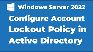 63. Configure Account Lockout Policy in Active Directory | Windows Server 2022