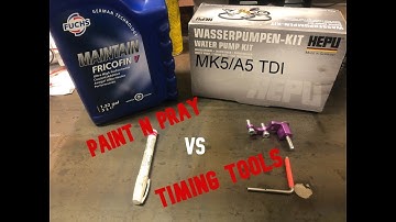 A5 BRM TDI DIY timing belt replacement: "Paint n Pray" vs Timing tools