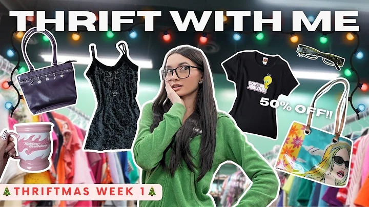THRIFT WITH ME on 50% off sale day: Y2K / 2000's Fashion ❤️ (THRIFTMAS WEEK 1)