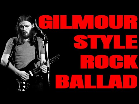 Dramatic Gilmour Style Rock Ballad Jam | Guitar Backing Track (E Minor - 128 BPM)