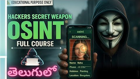 Master OSINT: Find anyone Online "Beginners to Advanced" in telugu #ethicalhackingtelugu  #osint