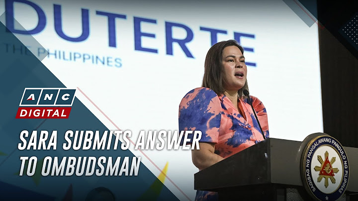 Sara Duterte files counter-affidavit before Ombudsman on confidential funds case | ANC
