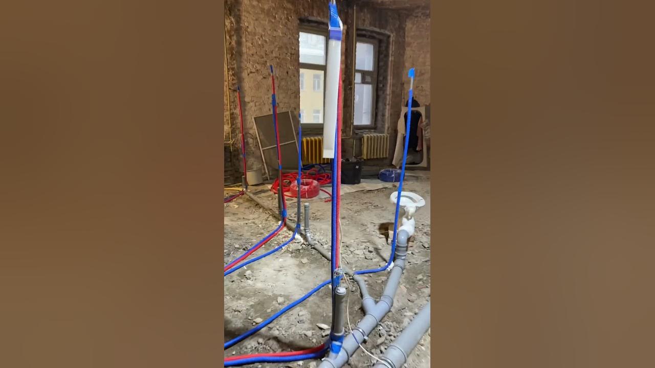 Коллекторный узел. Канализационная труба 90. Сшитый полиэтилен Рехау ...