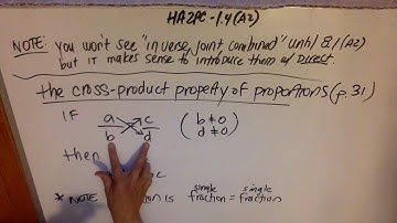 HA2PC: 1.4(A2) 0003 Direct Variation and Proportion