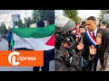 Manifestation pour rafah autour de tf1 avant linterview de netanyahou 30 mai 2024 paris france