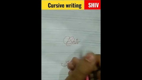 cursive writing shiv #short शिव
