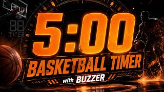 5 Minute Timer Basketball Buzzer , basketball background with Start and Finish Buzzer Sound HD Free!
