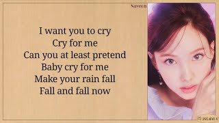 TWICE Cry For Me English Version Lyrics