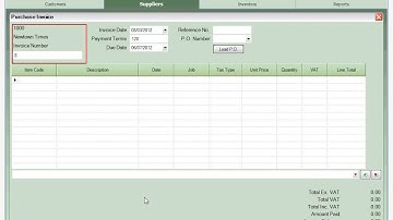 How to Create a Purchase Invoice in Cashflow Manager Bookkeeping Software for Small Business