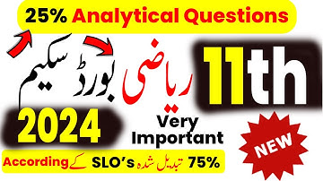 11th Class math Pairing Scheme 2024 | 1st Year maths Scheme 2024 | math Class 11 Scheme 2024