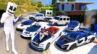 GTA 5 - Stealing Marshmello's Luxury Cars With Franklin | (Real Life Cars #193)