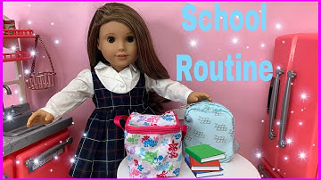 doll packing Lunch Box and backpack 🎒 doll School Routine