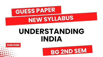 New Guess paper of Understanding India for BG 2nd sem| Kashmir University| Zubair Nengroo Lectures