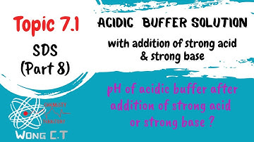 pH of Acidic Buffer After Addition of Strong Acid or Strong Base - SDS SK015 Topic 7.1 [Part 8]
