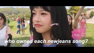 who owned each newjeans song?