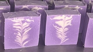 Cold process soap making | secret feather swirl
