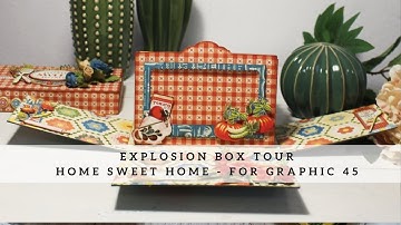 Explosion box Tour / Flip Through with Home Sweet Home for Graphic 45