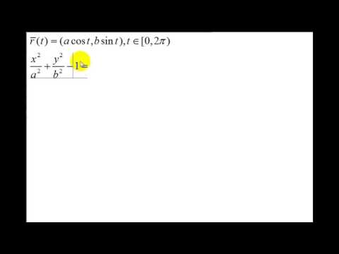 Дифференциальная геометрия | параметризации простейших кривых | эллипс