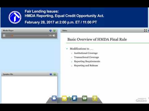 HMDA Reporting, Equal Credit Opportunity Act 2/28/2017