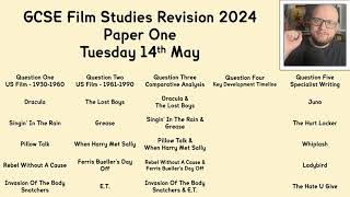 GCSE Film Studies Paper One Revision 2024