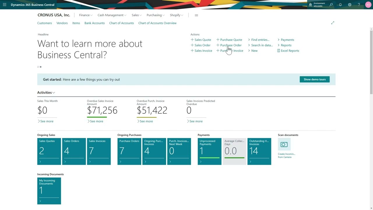 Dynamics 365 Business Central — как обрабатывать расходы на товары в заказе на покупку
