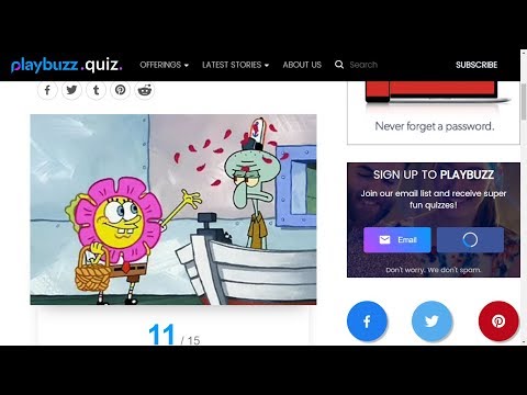 How Well Do You Know Spongebob Playbuzz Quiz Youtube