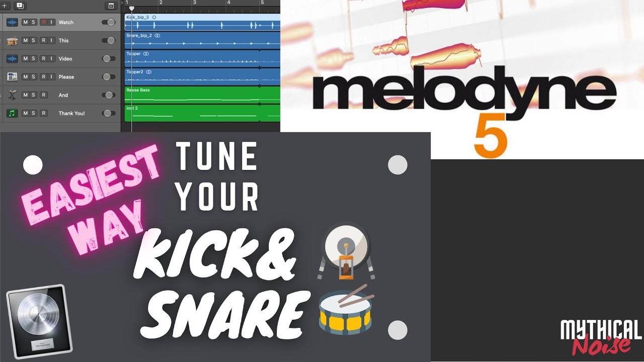 How to tune Kick and Snare with Melodyne Logic Pro X YouTube