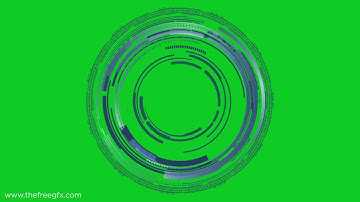 Sci-fi HUD elements green screen video