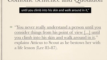 English 3, semester 2, Blending Quotations with MLA Citations