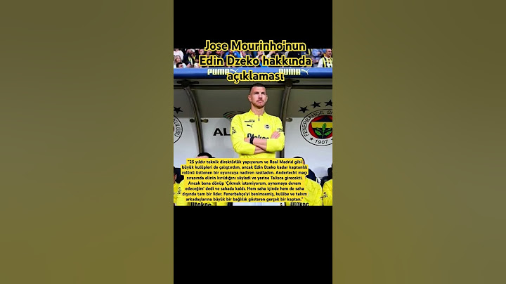 JOSE MOURİNHO'NUN EDİN DZEKO HAKKINDAKİ AÇIKLAMASI #fenerbahçe #edindzeko #josemourinho