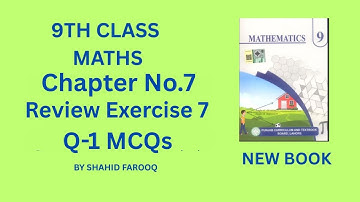 Class 9th Math New Book | Chapter 7 Coordinate Geometry | Review Exercise Q1 | MCQs Solution