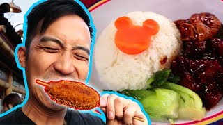 Ew! HAIRY Hotdogs & EVERY food you can get at Shanghai Disneyland | China Vlog Tour