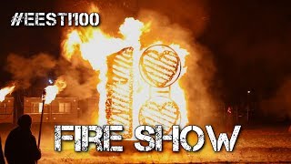 Winter FIRE SHOW in Tallinn City Center | Огненное шоу в центре Таллина | Kesklinna Talvetuli