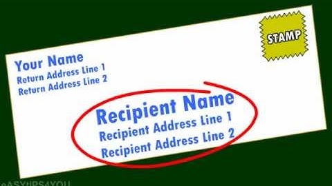 How to address an Envelope...........????