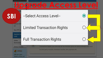 Upgrade access level of sbi net banking
