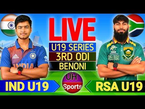🔴Live: India U19 vs South Africa U19, Cricket Live Match Score, 3rd ODI | Live Cricket Match Today