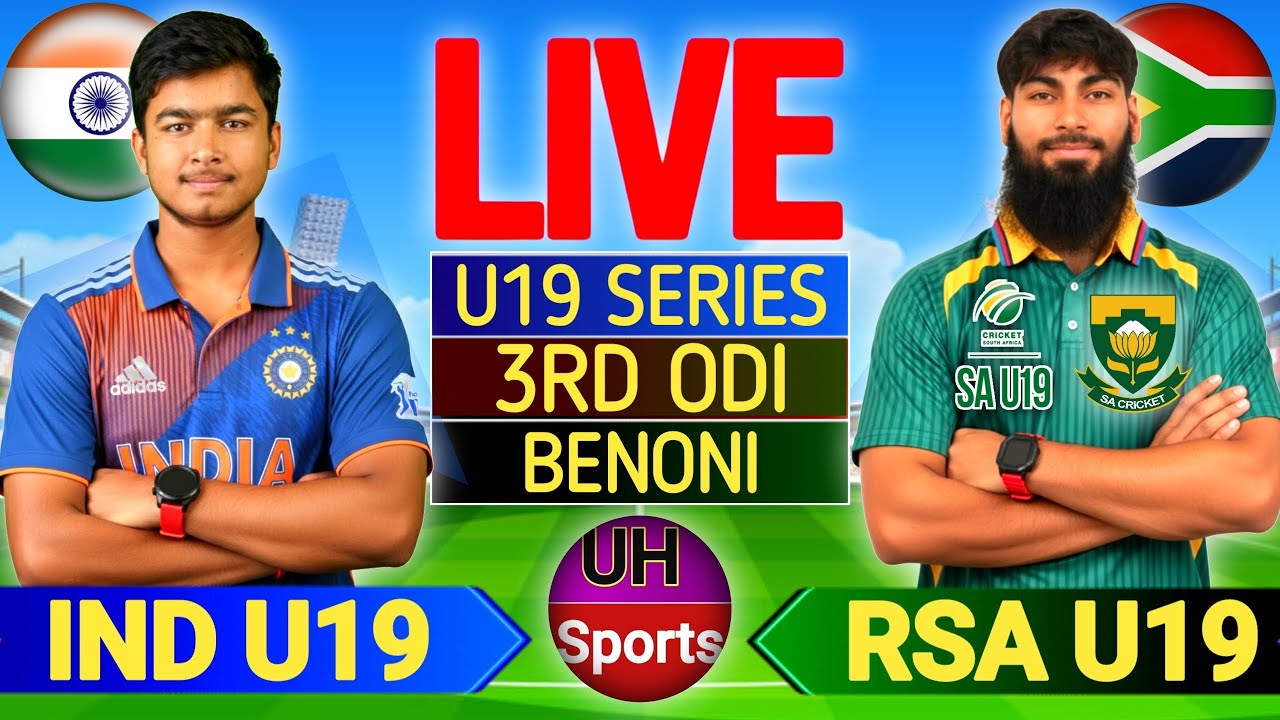 🔴Live: India U19 vs South Africa U19, Cricket Live Match Score, 3rd ODI | Live Cricket Match Today